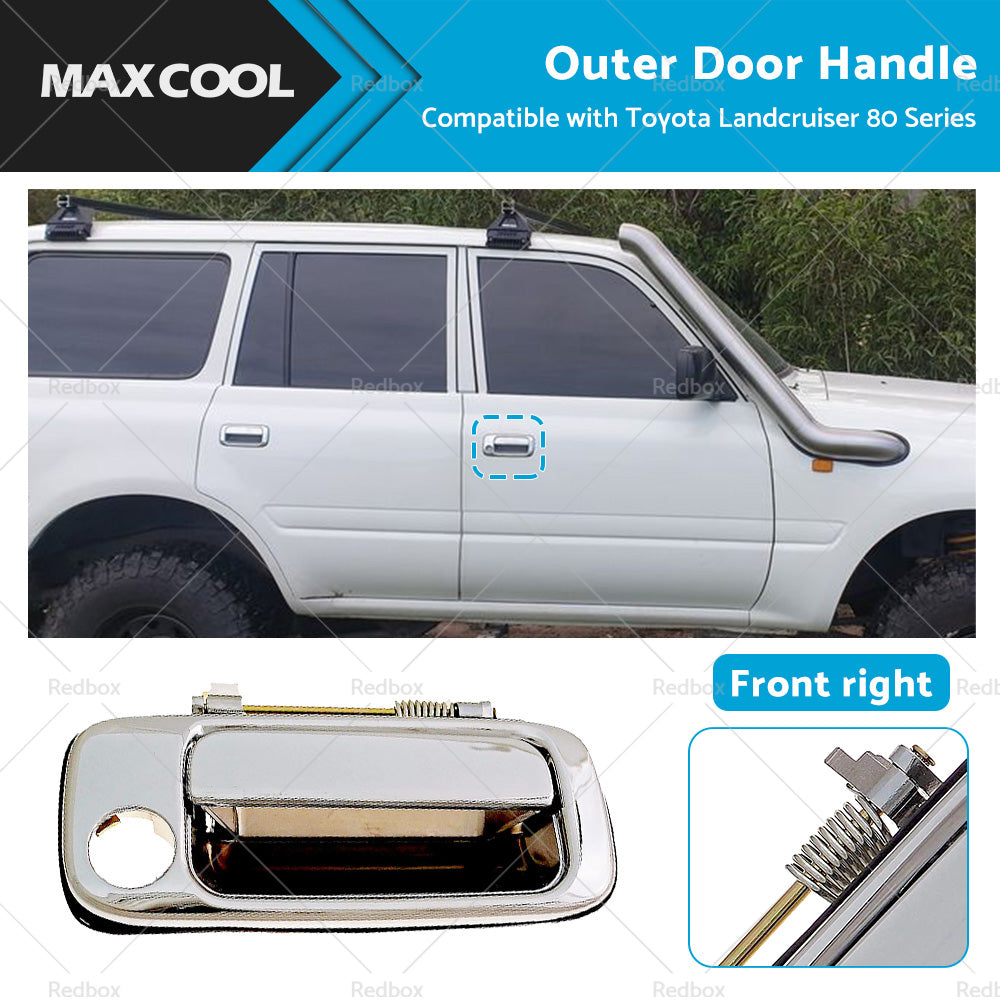 Chrome Front Right Outer Door Handle ?Suitable for Toyota Landcruiser 80 Series