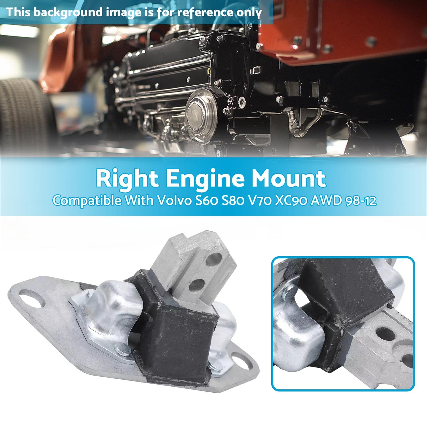 {{ Engine Mount Front Right Suitable For Volvo S60 S80 V70 XC90 2.0L 2.4L AWD 98-12 }} - Buy Car Parts Online at {{ Kaka Auto Parts }}.