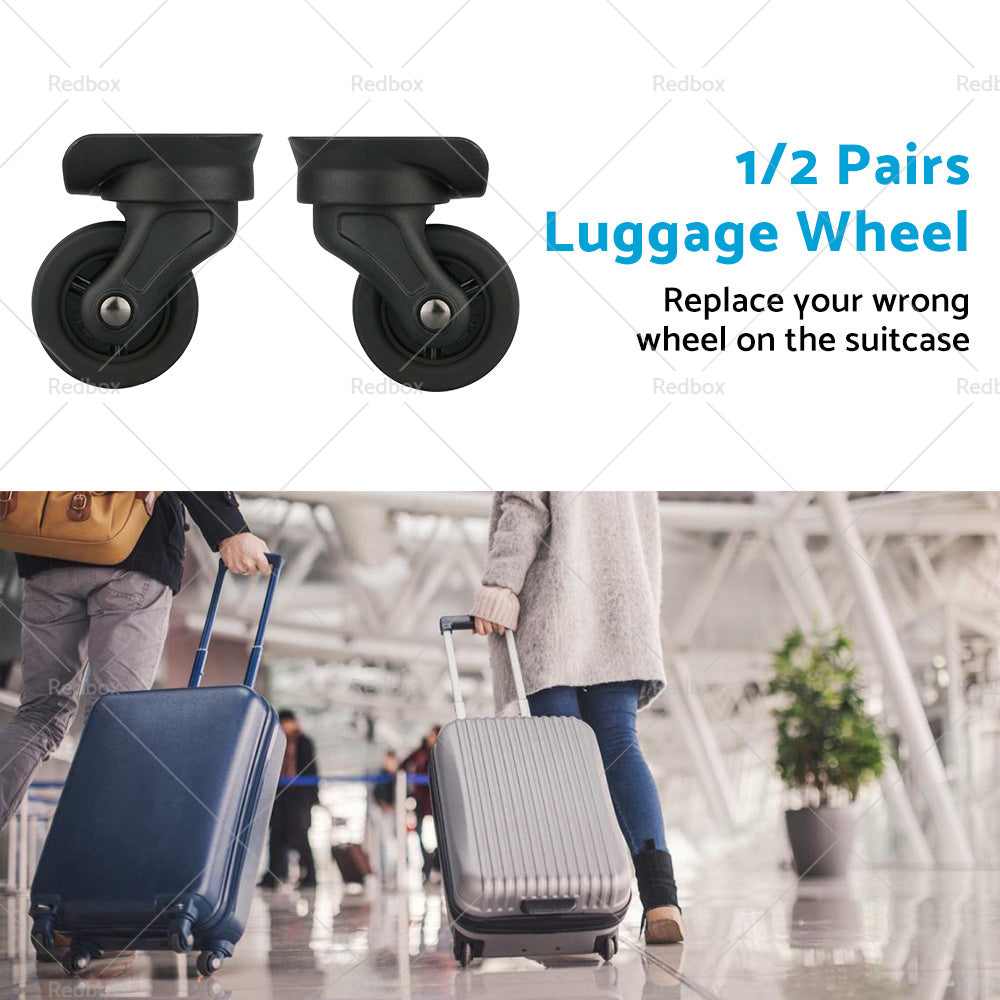 1/2 Pair Replacement Luggage Suitcase Spare Swivel Wheel 360° Spinner W193 Black