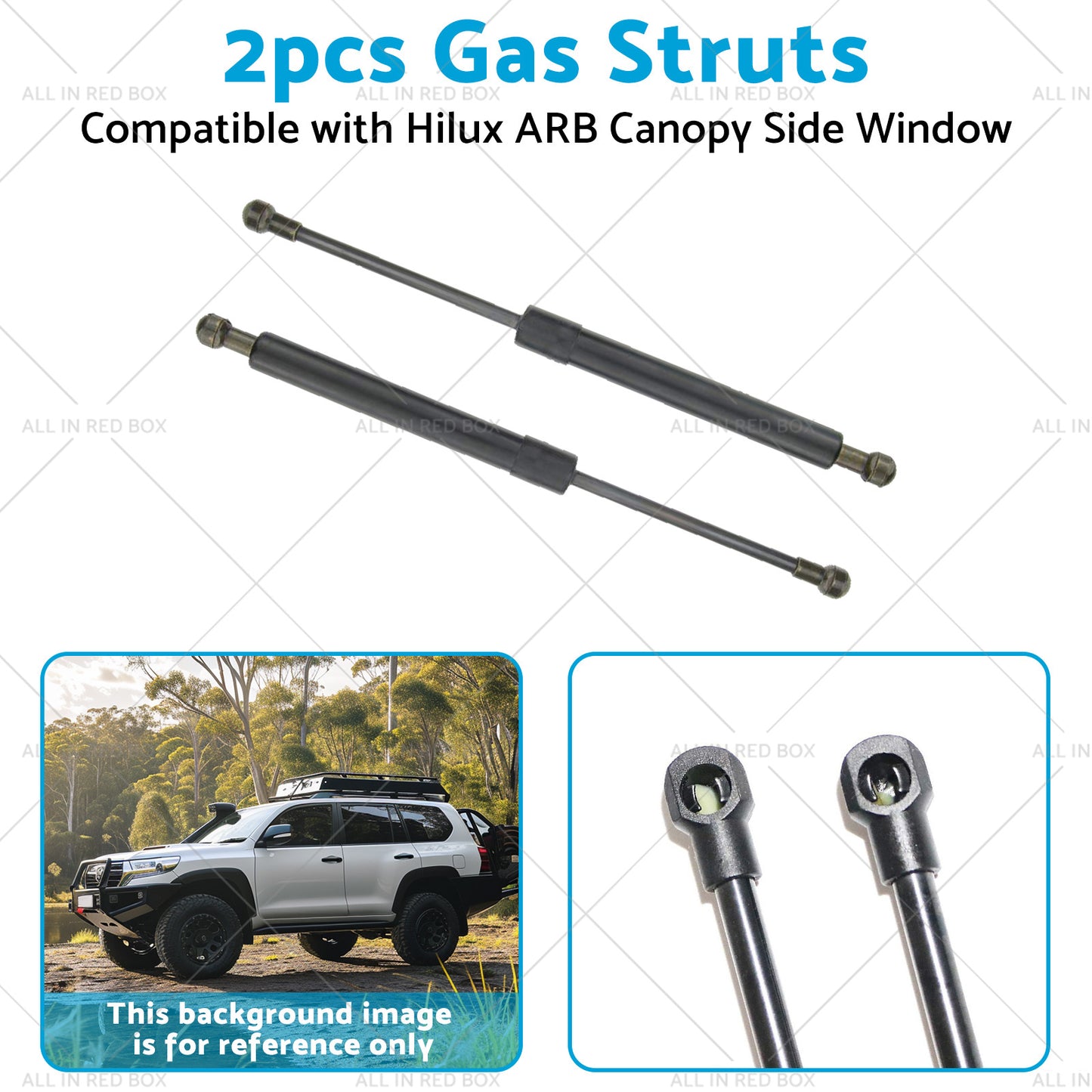 2pcs Gas Struts Suitable for Hilux ARB Canopy Side Window 285mm 007115 6603030