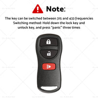 Remote Flip Car Key Suitable for Nissan X-Trail T30 02-07 433MHz Replacement