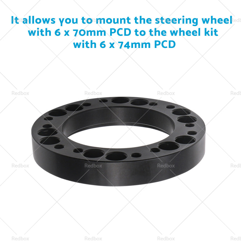 Black Steering Wheel Hub Adapter Spacer Suitable For MOMO to NARDI Quick Release