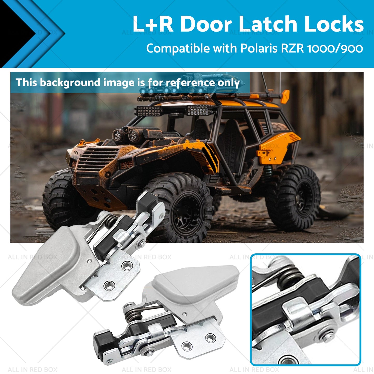 LR Door Latch Locks Suitablefor 16-21 Polaris RZR 1000 or 900 15-Up RZR Turbo or RS1