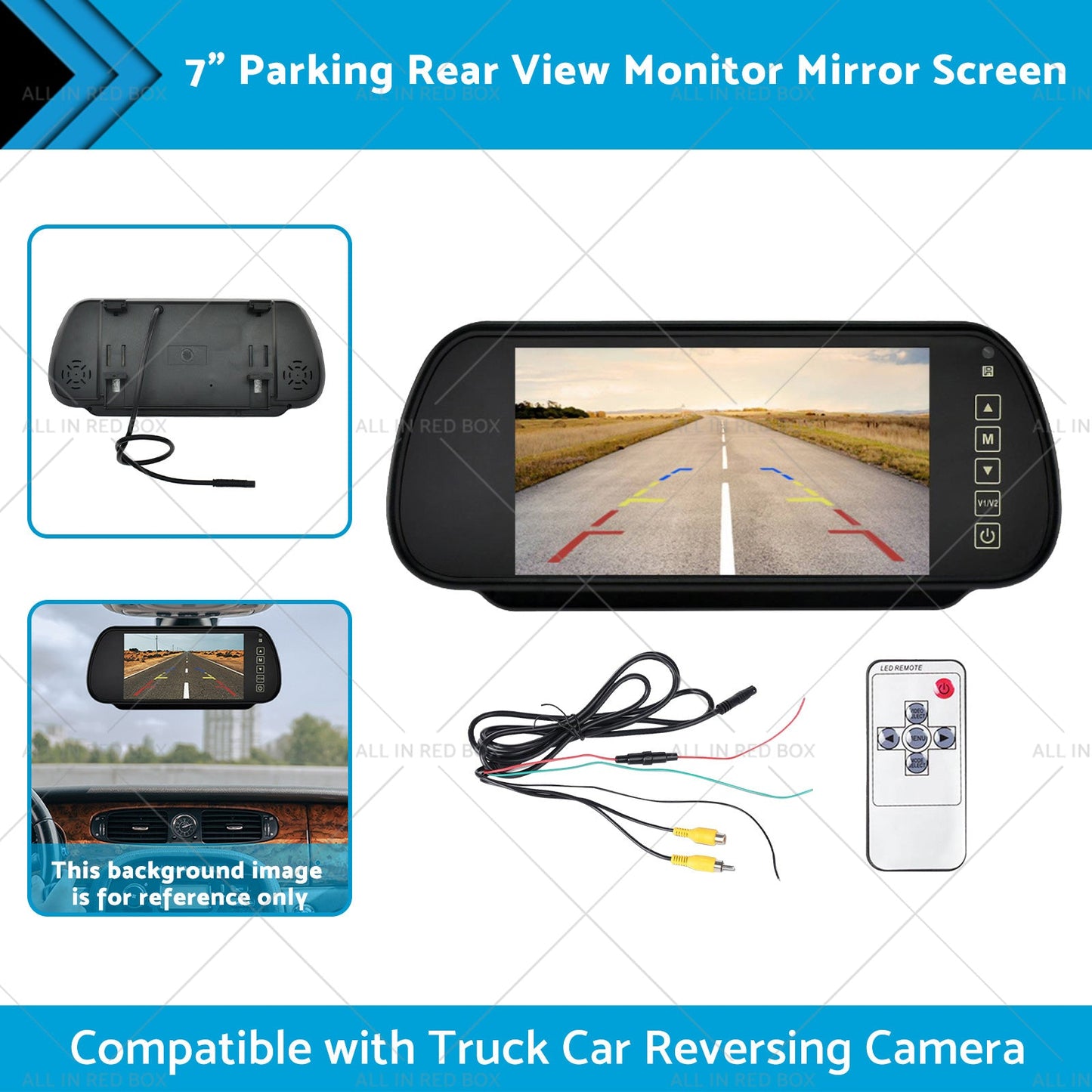 7 inch  Parking Rear View Monitor Mirror Screen Suitable for Truck Reversing Camera