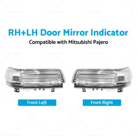 2pc Wing Door Mirror Indicator Suitable for Mitsubishi Pajero NS-NX RHLH