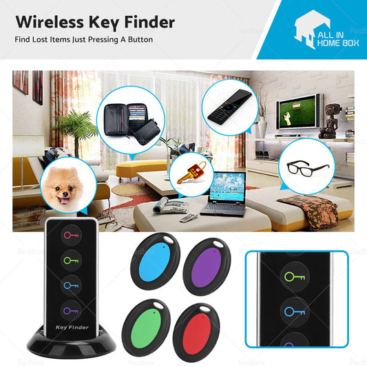 Wireless Key Finder RF Item Locator Item Tracker Support Remote Control