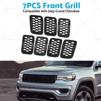 Front Grill Mesh Covers Inserts Suitable for Jeep Grand Cherokee 17-22  Black