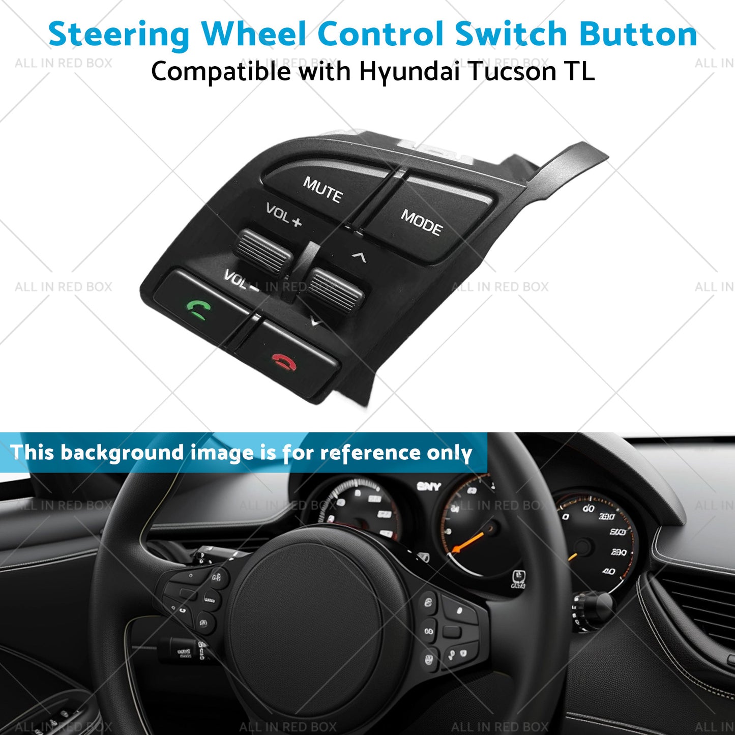 Left Steering Wheel Control Switch Button Suitable for Hyundai Tucson TL 15-19