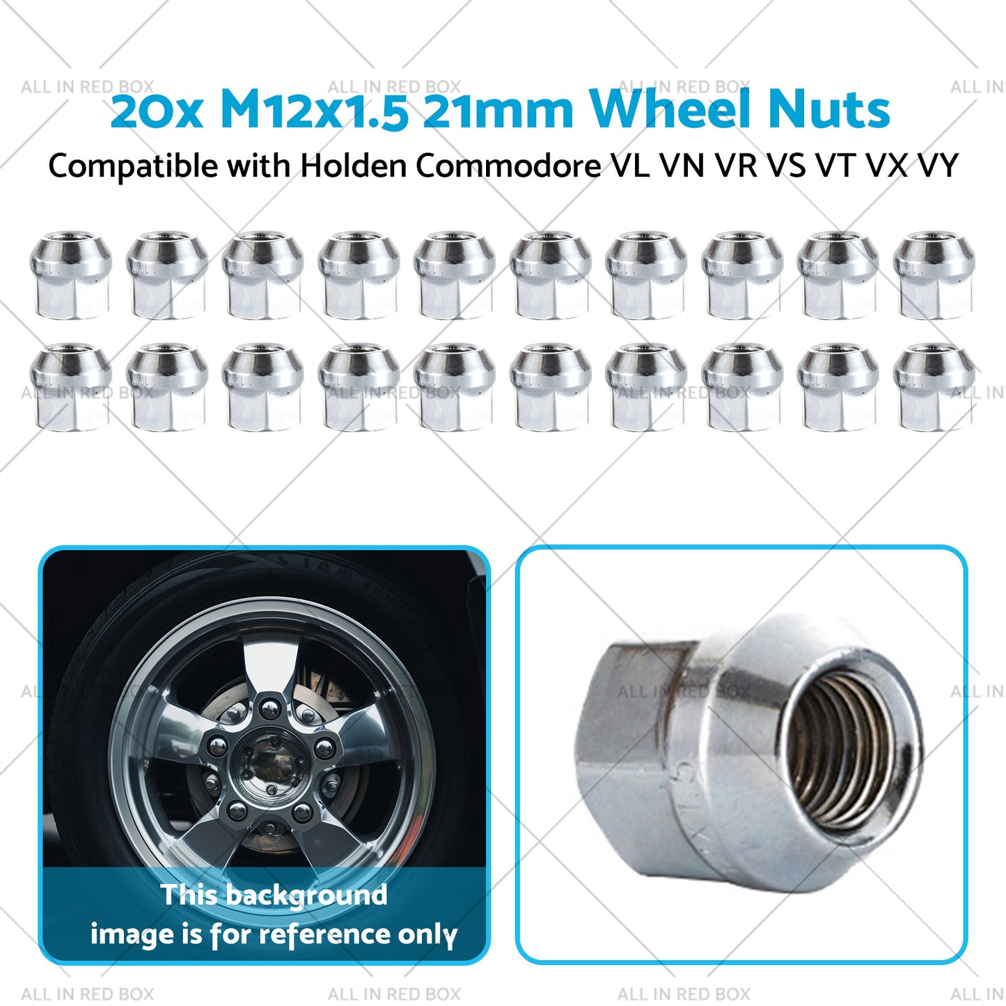 20x M12x1. 5 Wheel Nuts Suitable for Holden Commodore VL VN VR VS VT VX VY