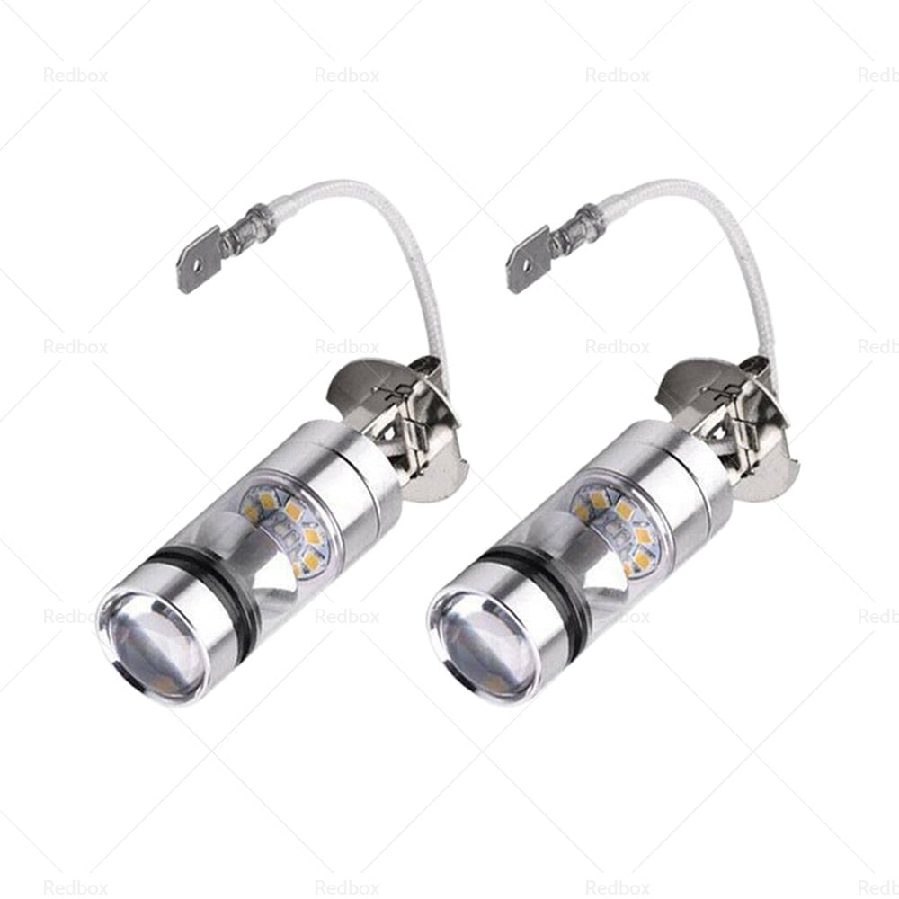 2x H3 100W Hight Power LED Cree Headlight Fog Driving Light Bulbs Car Lamp Globe