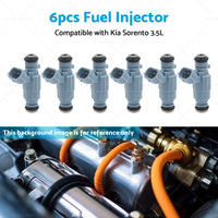 6pcs Fuel Injectors 35310-38010 Suitable for Kia Sorento 3. 5L 03-05 9260930003