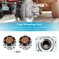 2x Free Wheeling Hubs Suitable For Toyota Landcruiser 76 78 79 105 Series 98-17