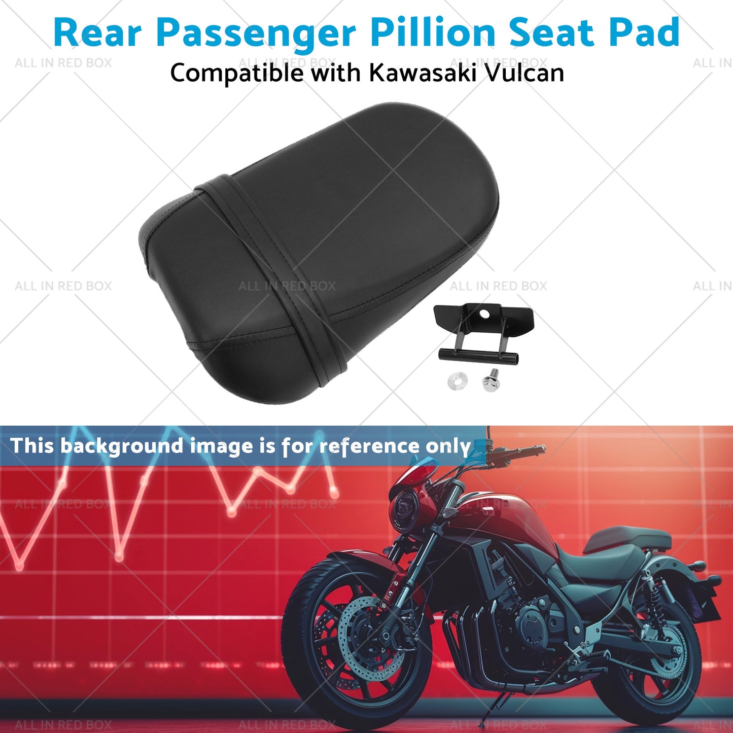 Rear Passenger Pillion Seat Pad Suitable for Kawasaki Vulcan VN650 S650 15-21