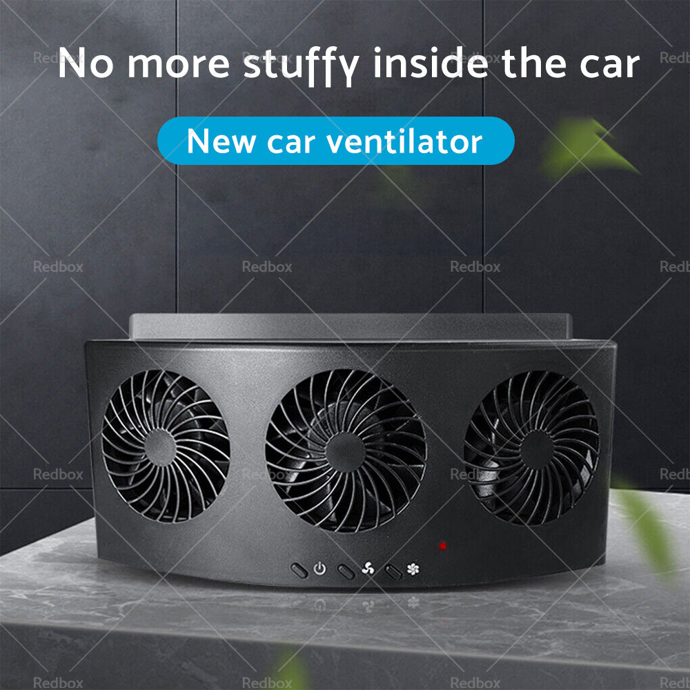 Car Exhaust Window Fan Cooler Air Vent Cooling Fans Ventilator 3Heads Adjustable