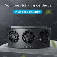 Car Exhaust Window Fan Cooler Air Vent Cooling Fans Ventilator 3Heads Adjustable