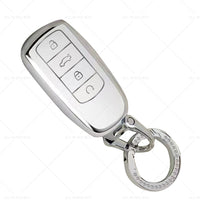 Suitable For Chery Omoda 5 Car Remote Key Fob Case Cover TPU White and Sliver