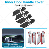 {{ Carbon Fiber Inner Door Handle Cover Suitable For Mitsubishi Triton L200 23-25 }} - Buy Car Parts Online at {{ Kaka Auto Parts }}.