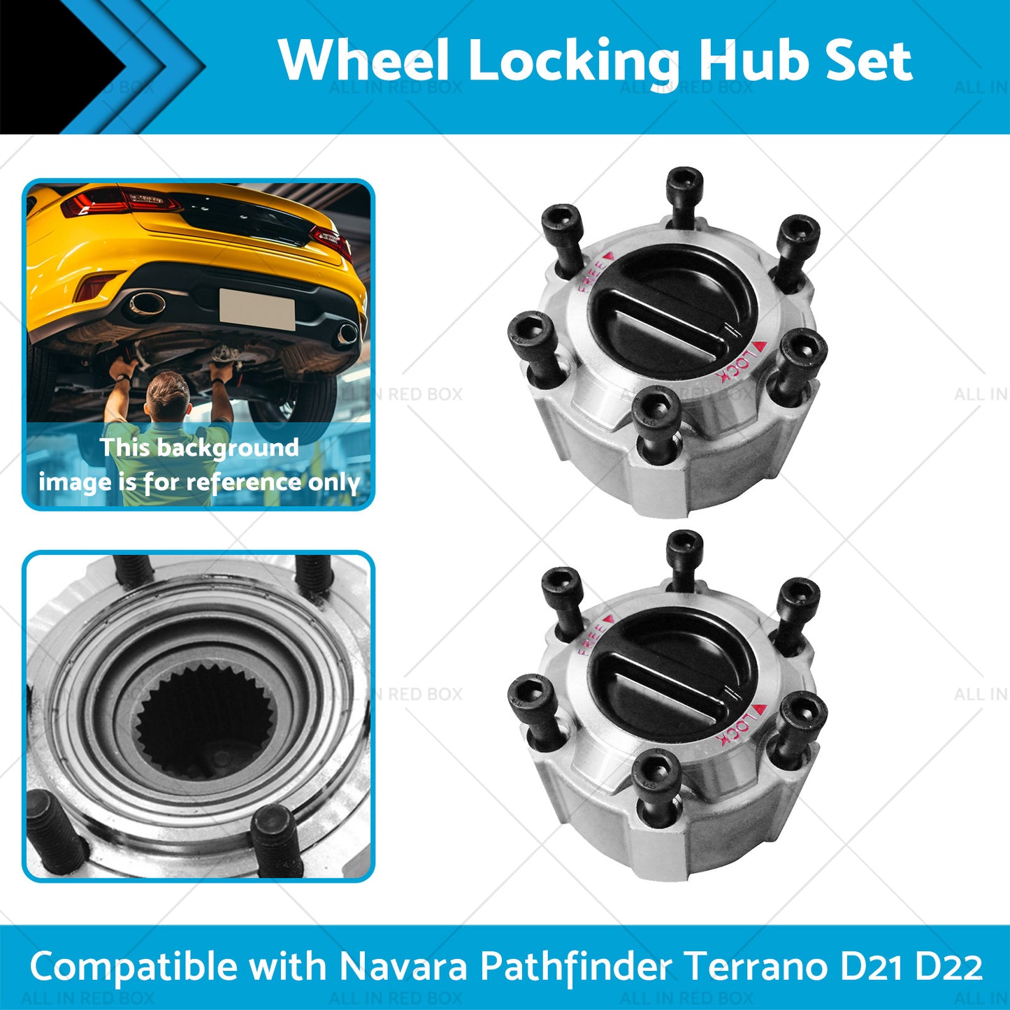 Wheel Locking Hub Set Suitable for 90-16 Navara Pathfinder Terrano D21 D22