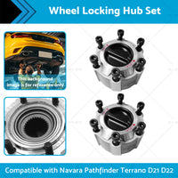 Wheel Locking Hub Set Suitable for 90-16 Navara Pathfinder Terrano D21 D22