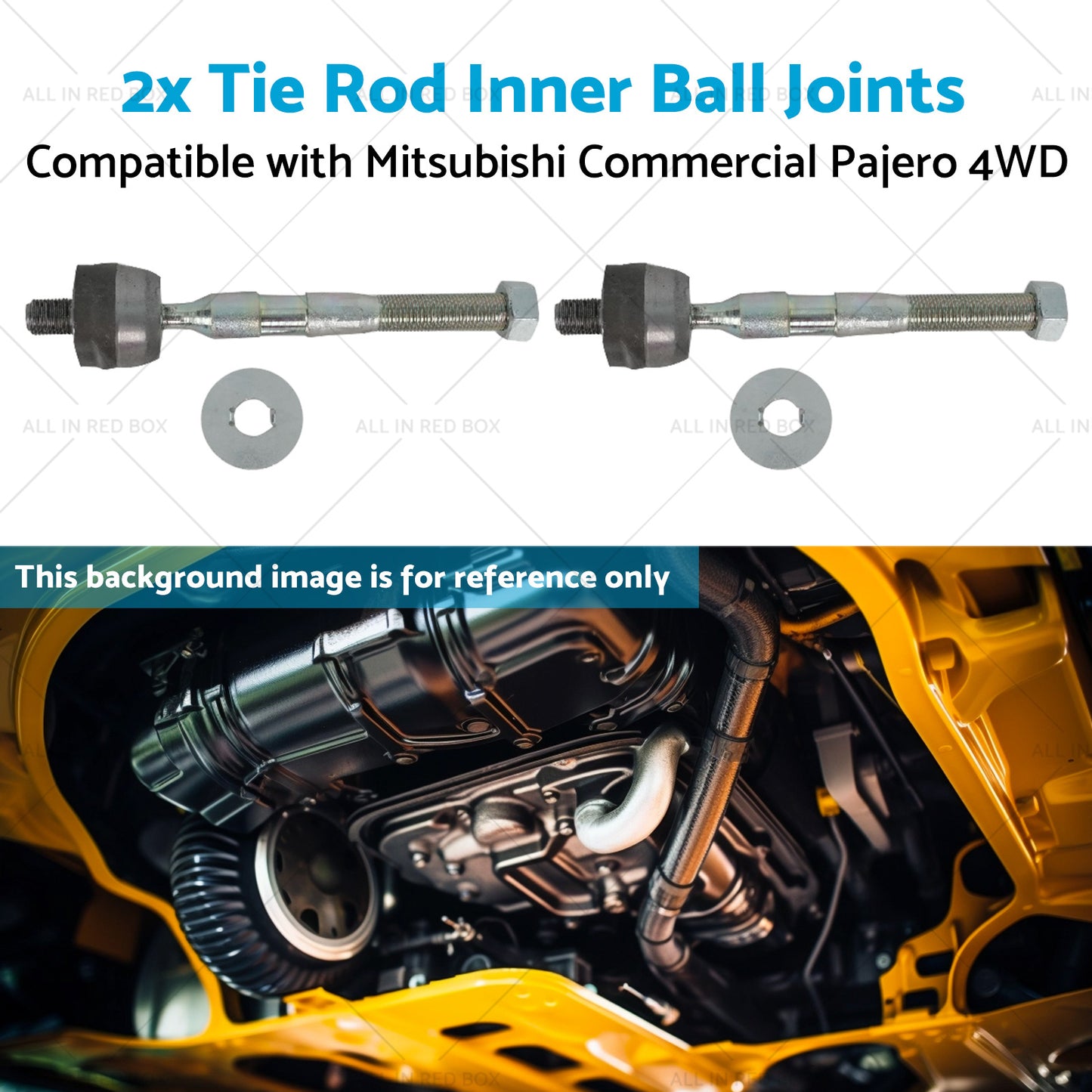 2x Tie Rod Inner Ball Joint Suitable for Mitsubishi Commercial Pajero 4WD 00-10