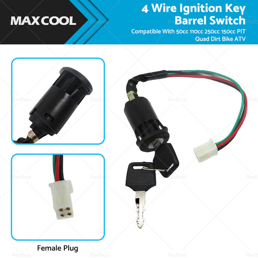 4 Wire Ignition Key Barrel Switch 50cc 110cc 125cc 150cc PIT Quad Dirt Bike ATV