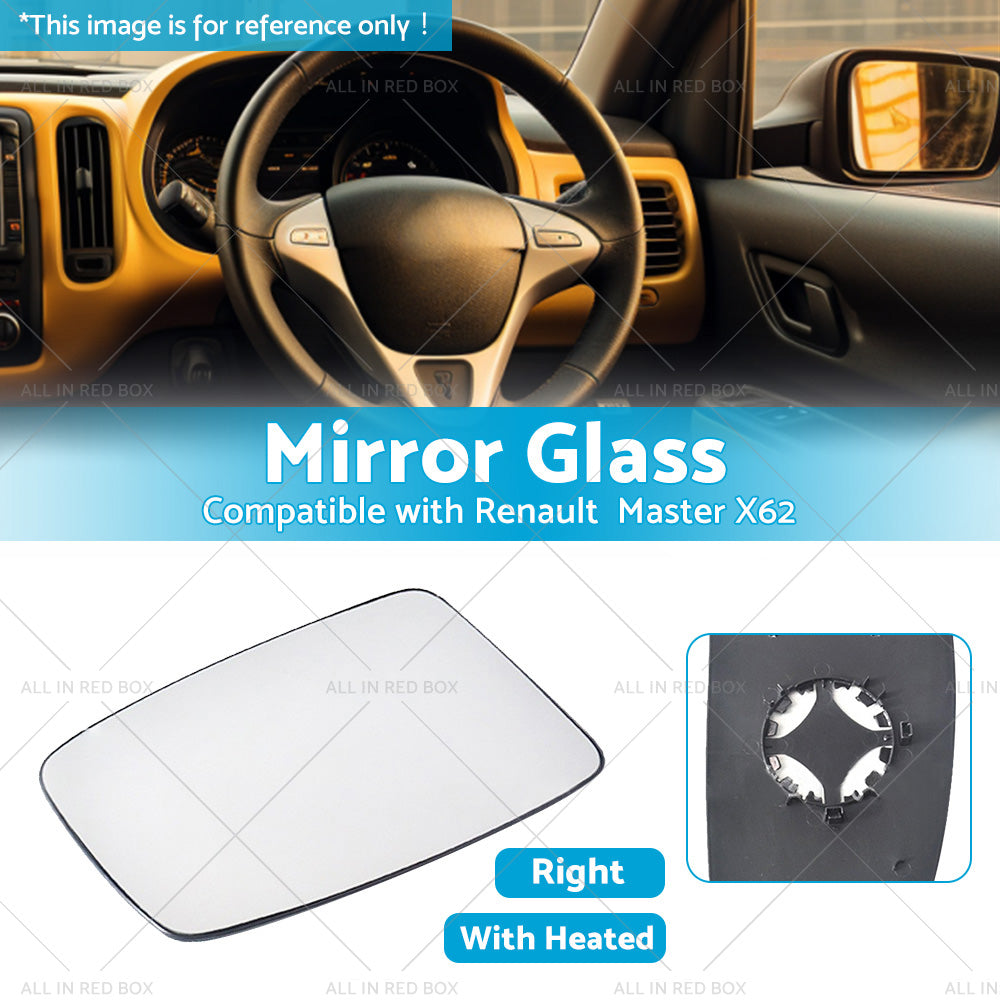 Right Mirror Glass Suitable for Renault Master X62 2010-2019 Heated Convex base