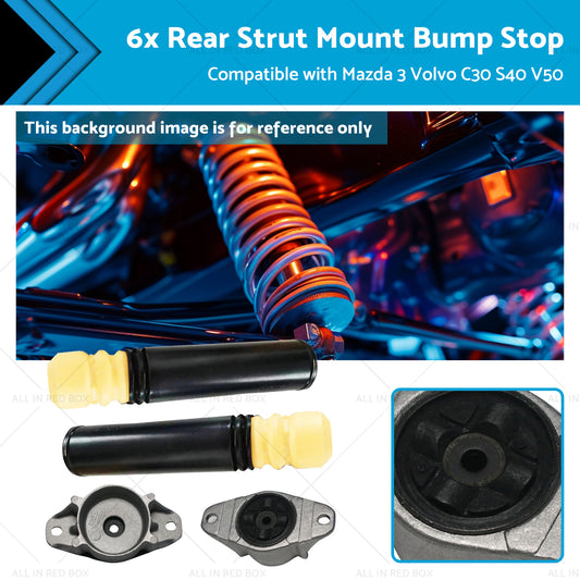 6x Rear Strut Mount Bump Stop Suitable for Mazda 3 Volvo S40 C30 V50 MKC Escape