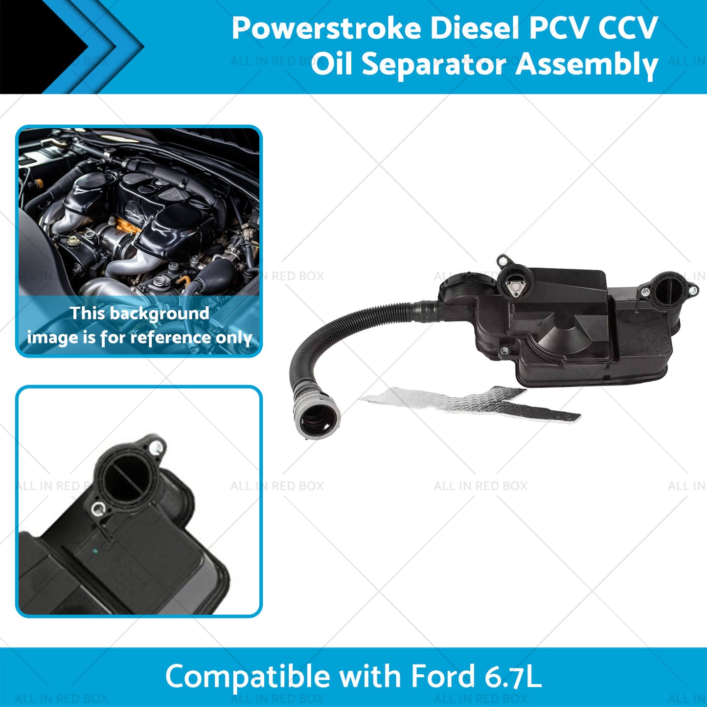 Powerstroke Diesel PCV CCV Oil Separator Assembly Suitable for 11-16 Ford 6. 7L