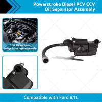 Powerstroke Diesel PCV CCV Oil Separator Assembly Suitable for 11-16 Ford 6. 7L