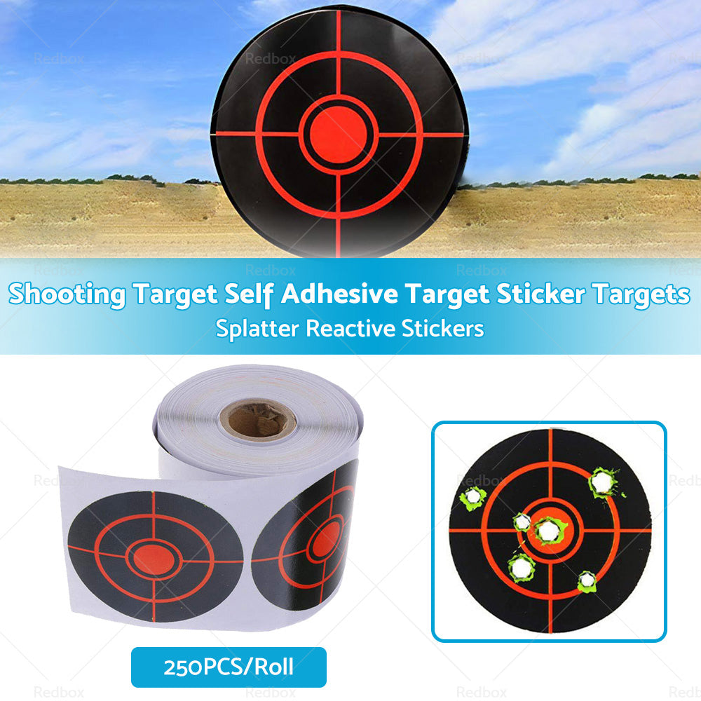 Shooting Target Self Adhesive Target Sticker Targets Splatter Reactive 250X or Roll