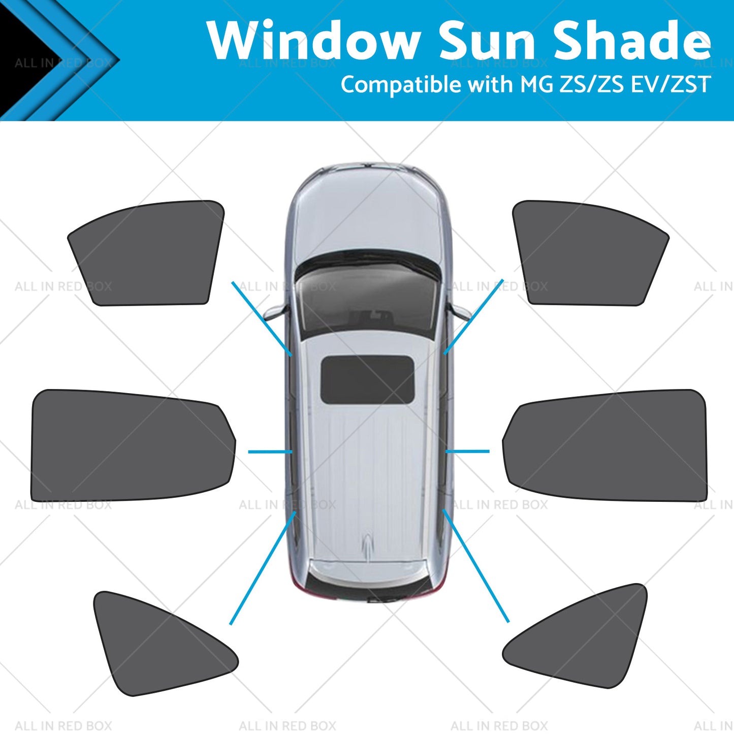 Window Magnetic Mesh Sun Blind Shade Suitable for MG ZS ZST ZS EV 2018-23