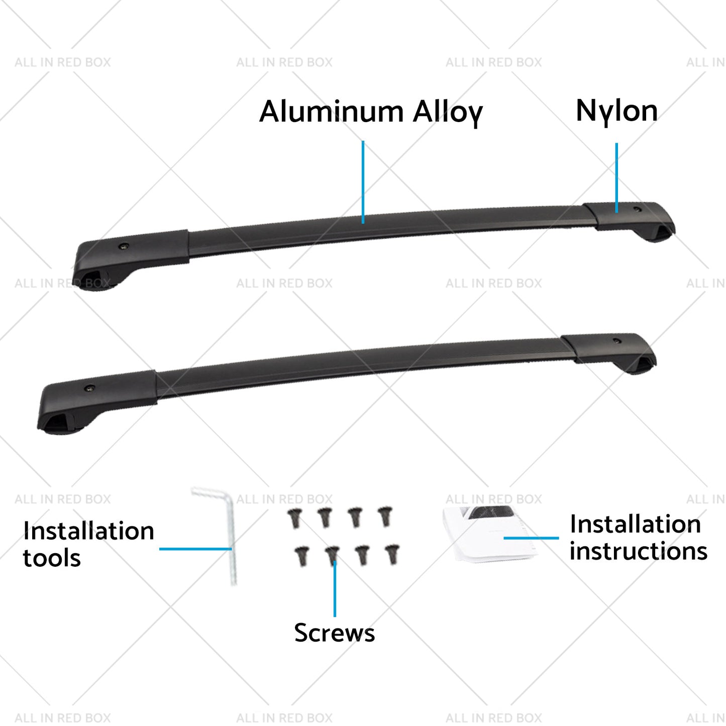 Pair Balck Roof Racks Cross Bars Suitable For Subaru Forester 2008-2021