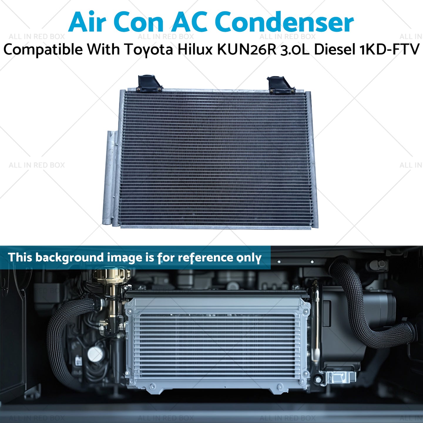 {{ Air Con AC Condenser Suitable for Toyota Hilux KUN26R 3.0L Diesel 1KD-FTV 05-15 }} - Buy Car Parts Online at {{ Kaka Auto Parts }}.