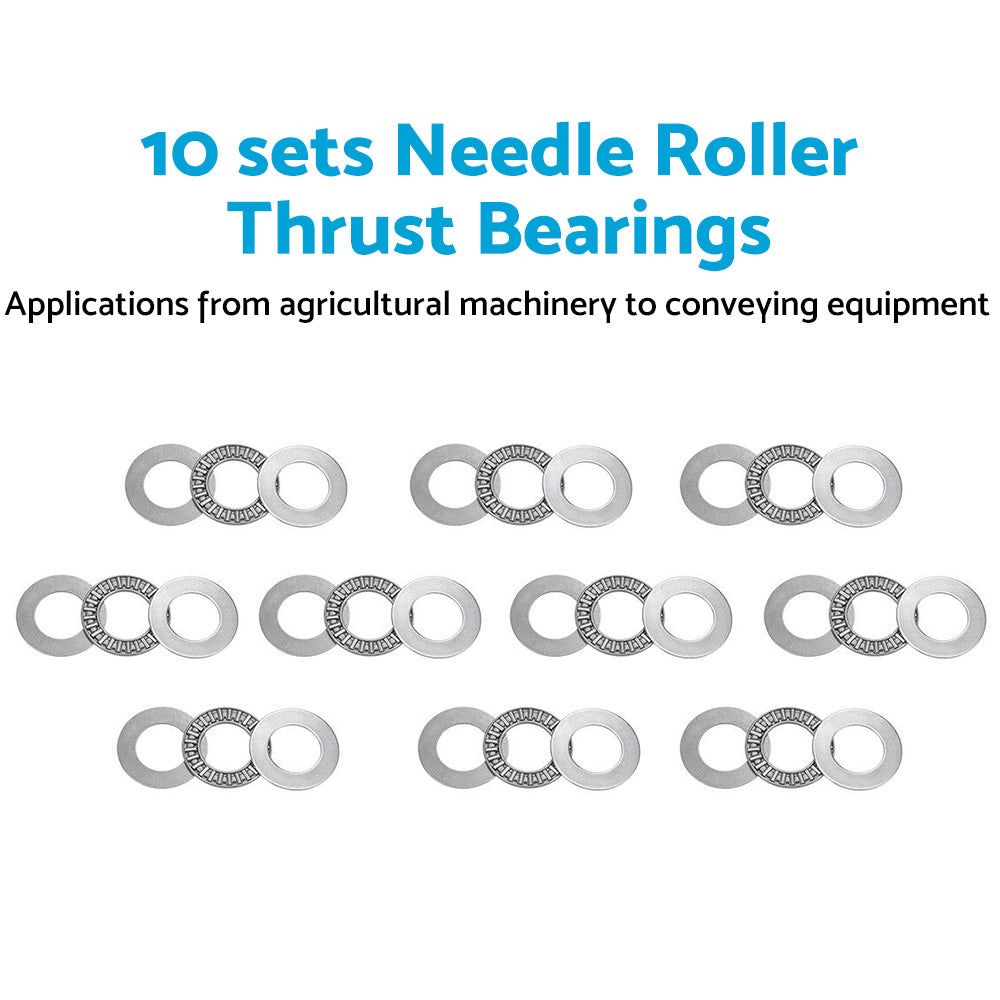 10PCS 20mm x 35mm x 2mm AXK2035 Thrust Needle Roller Bearing with AS2035 Washer