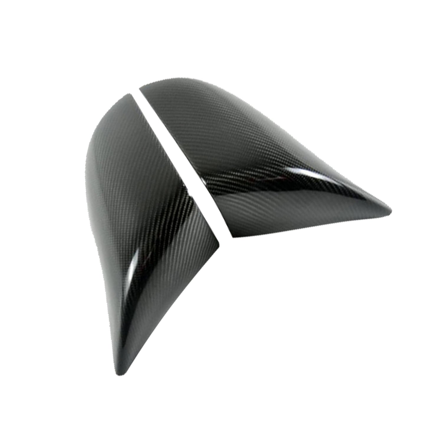 2x Real Carbon Fiber Wing Side Mirror Cover Trim Suitable For Tesla Model S 2012-2020