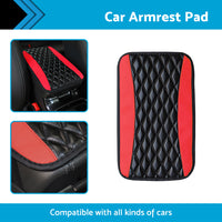 Universal Car Armrest Cushion Cover Center Console Box Pad Protector PU Leather