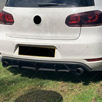 Rear Bumper Lip Diffuser Spoiler Suitable For VW Golf 6 MK6 GTI 2010-2014