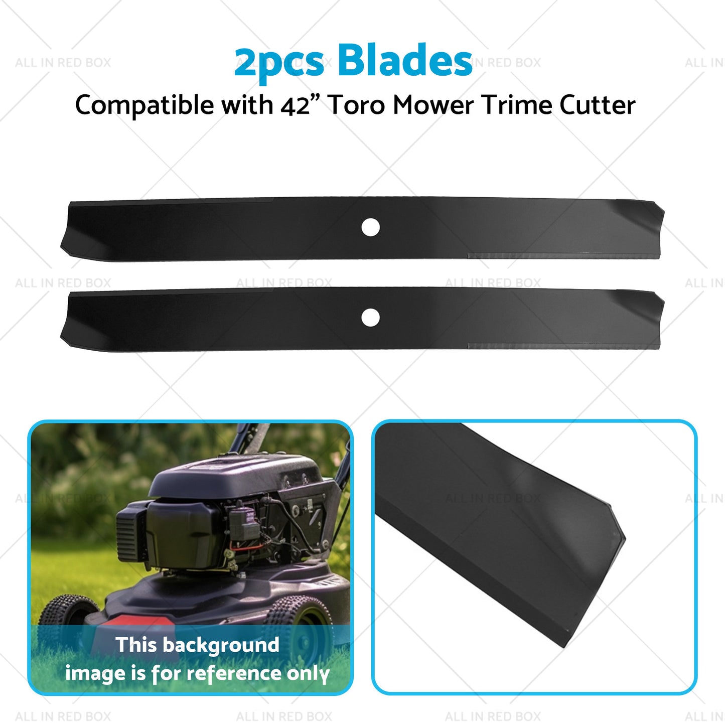 2x Blade Suitable for 42inch Toro Mower Trime Cutter Z420 106-2247-03 106-2247