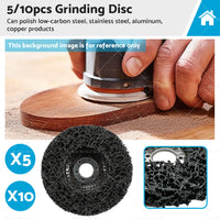 5/10PCS 100mm Poly Strip Disc Wheel Paint Rust Removal Clean Angle Grinder Black