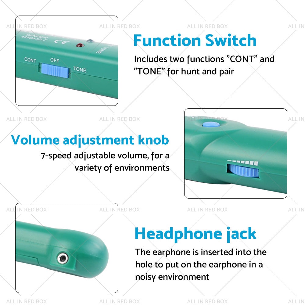 Cable Finder Tone Generator Probe Tracker Wire Network Telephone Tracer