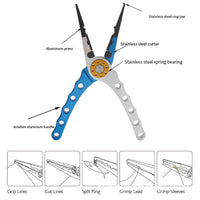 7. 9  Aluminium Fishing Pliers Hook Remover Line Cutting Mono Braid Fish Grip