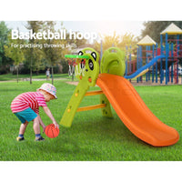 Keezi Kids Slide Set Basketball Hoop Activity Center Outdoor Playground Toys