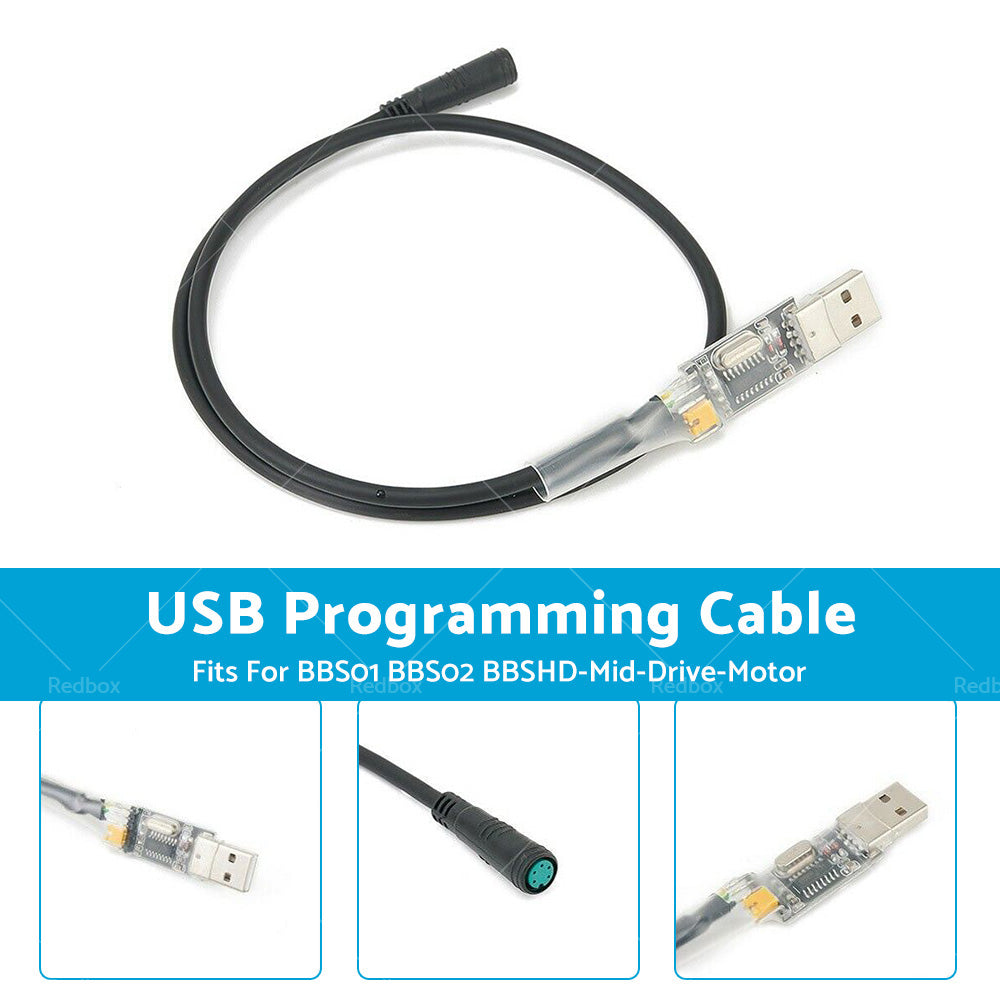 For Bafang Programming 5Pin USB Cable For BBS01 BBS02 BBSHD-Mid-Drive-Motor NEW