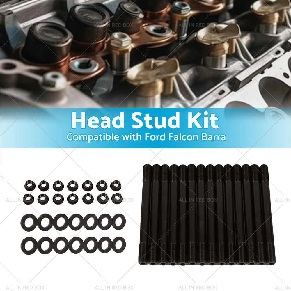 Suitable for Ford Falcon Barra XR6 BA BF FG FGX 4. 0 6 Cyl 12 Point Head Stud Kit