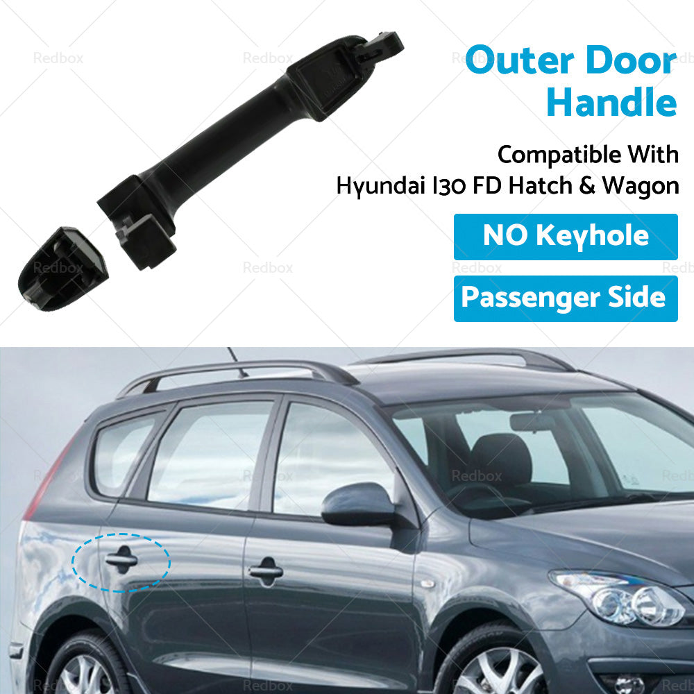 Front LH, Rear LH RH Outer Door Handle NO Keyhole Suitable for Hyundai i30 FD