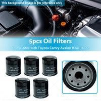 5x Oil Filter Suitable for Toyota Camry Avalon Hilux Hiace 90915-YZZD2 1KDFTV