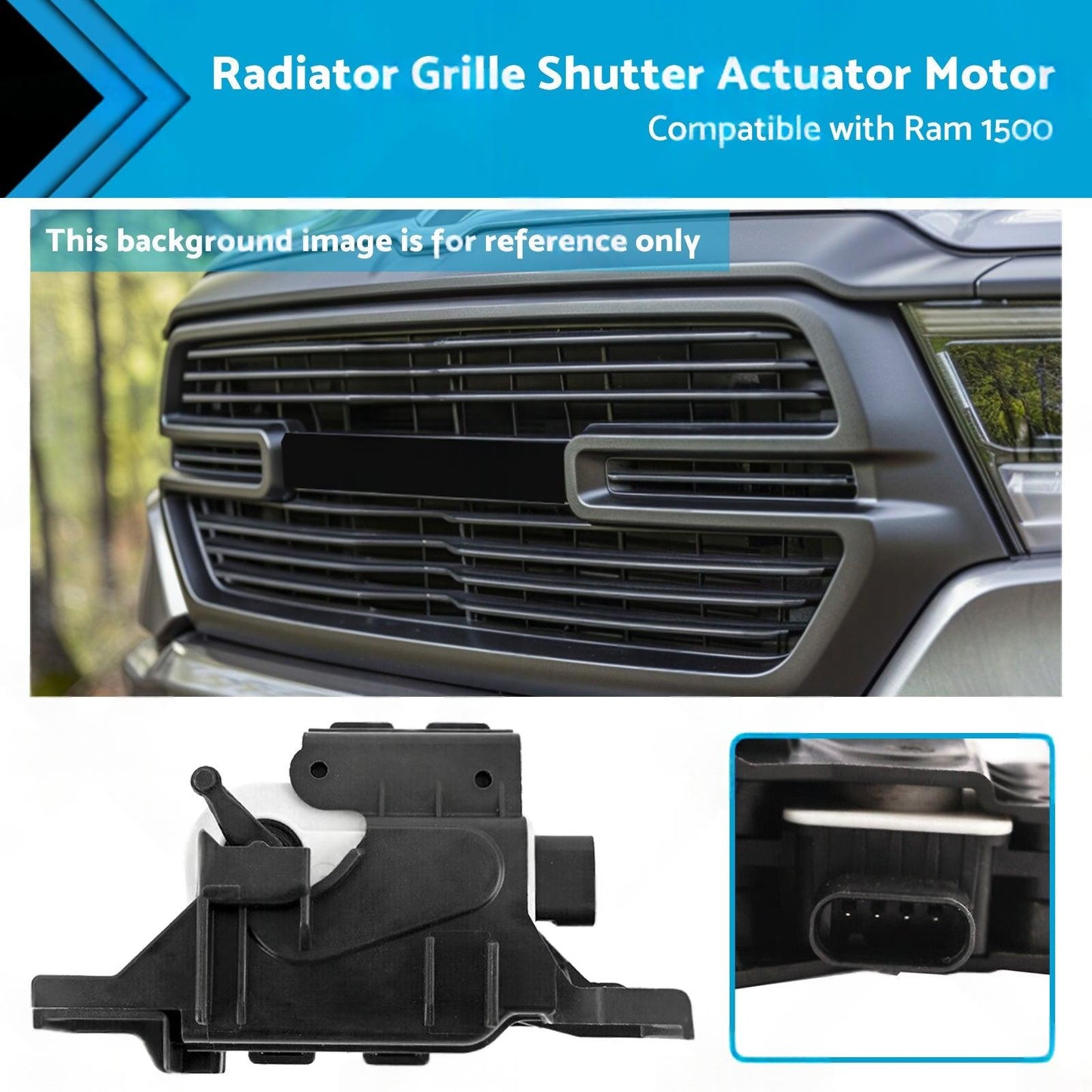 Active Radiator Shutter Actuator Suitable for Ram 1500 5. 7L V8 2013-2018 ML. 427