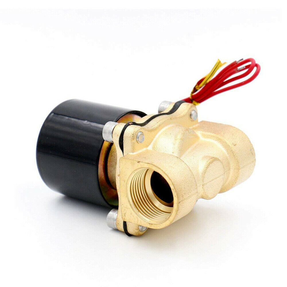 2 Way Electric Solenoid Valve Water Air Brass N/C Gas Oil Normally Closed DC 12V