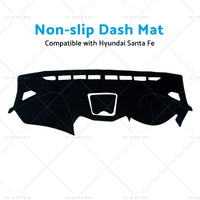 Non-Slip Dash Mat Suitable for Hyundai Santa Fe DM 2013-18 Dashboard Cover Black