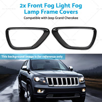 2x Front Fog Light Fog Lamp Frame Covers Suitable for 14-16 Jeep Grand Cherokee